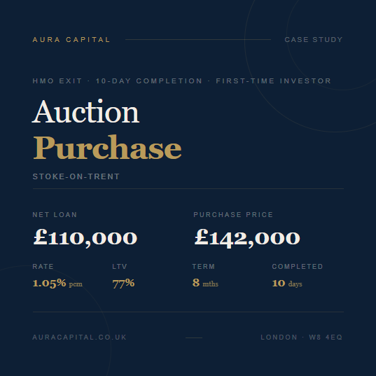Auction Bridging Loan Case Study - HMO Purchase, Stoke-on-Trent