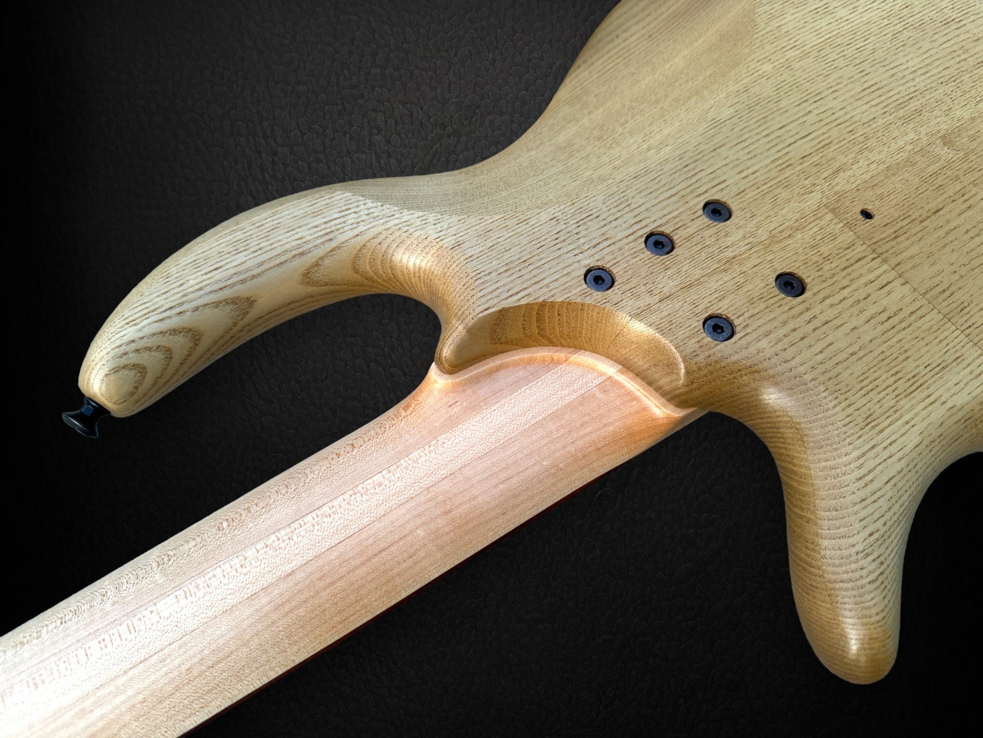 Elrick EVO 5 Figured Walnut NECKJOINT-Photoroom.jpg