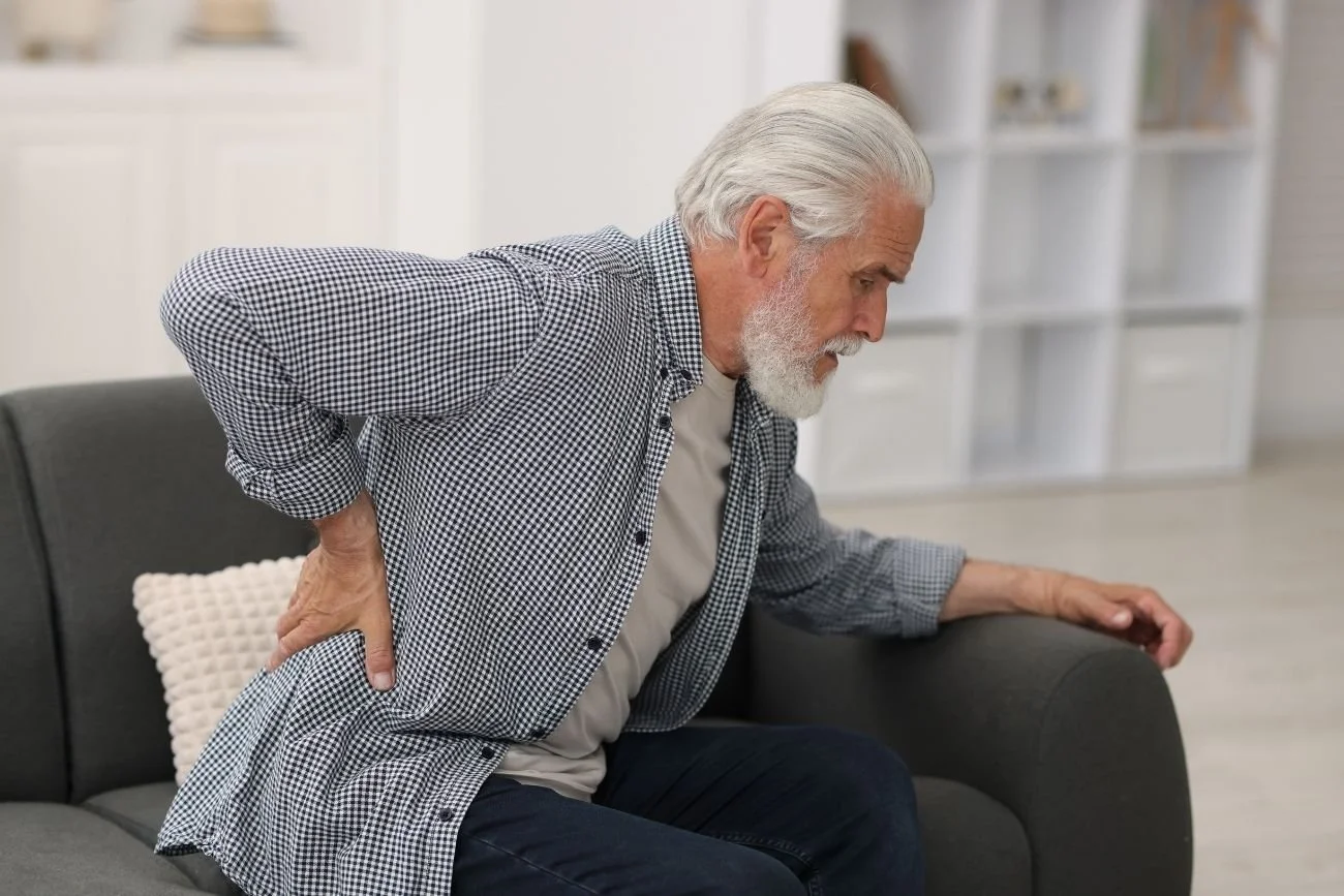 person experiencing hip joint pain