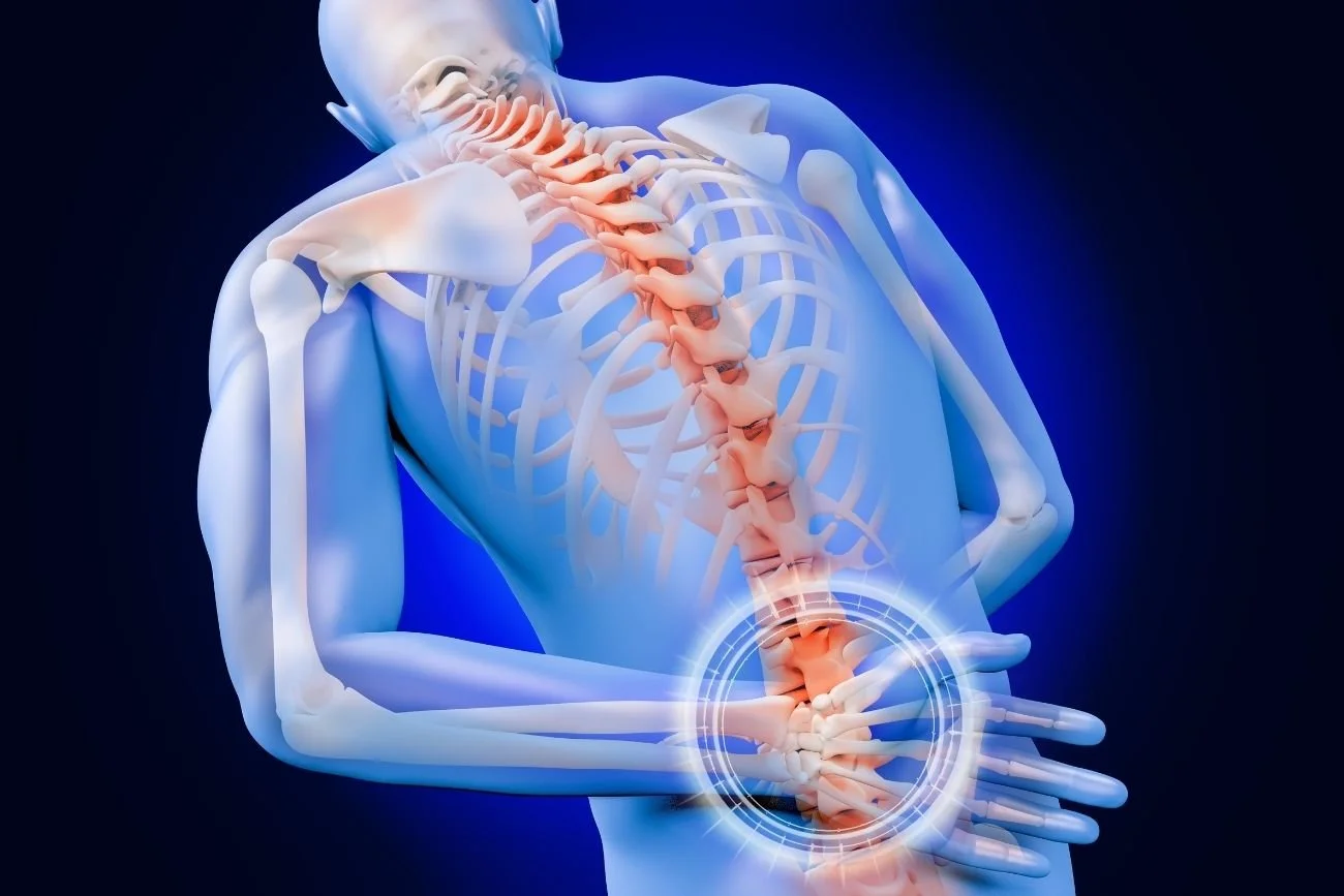 Illustration of person with back pain