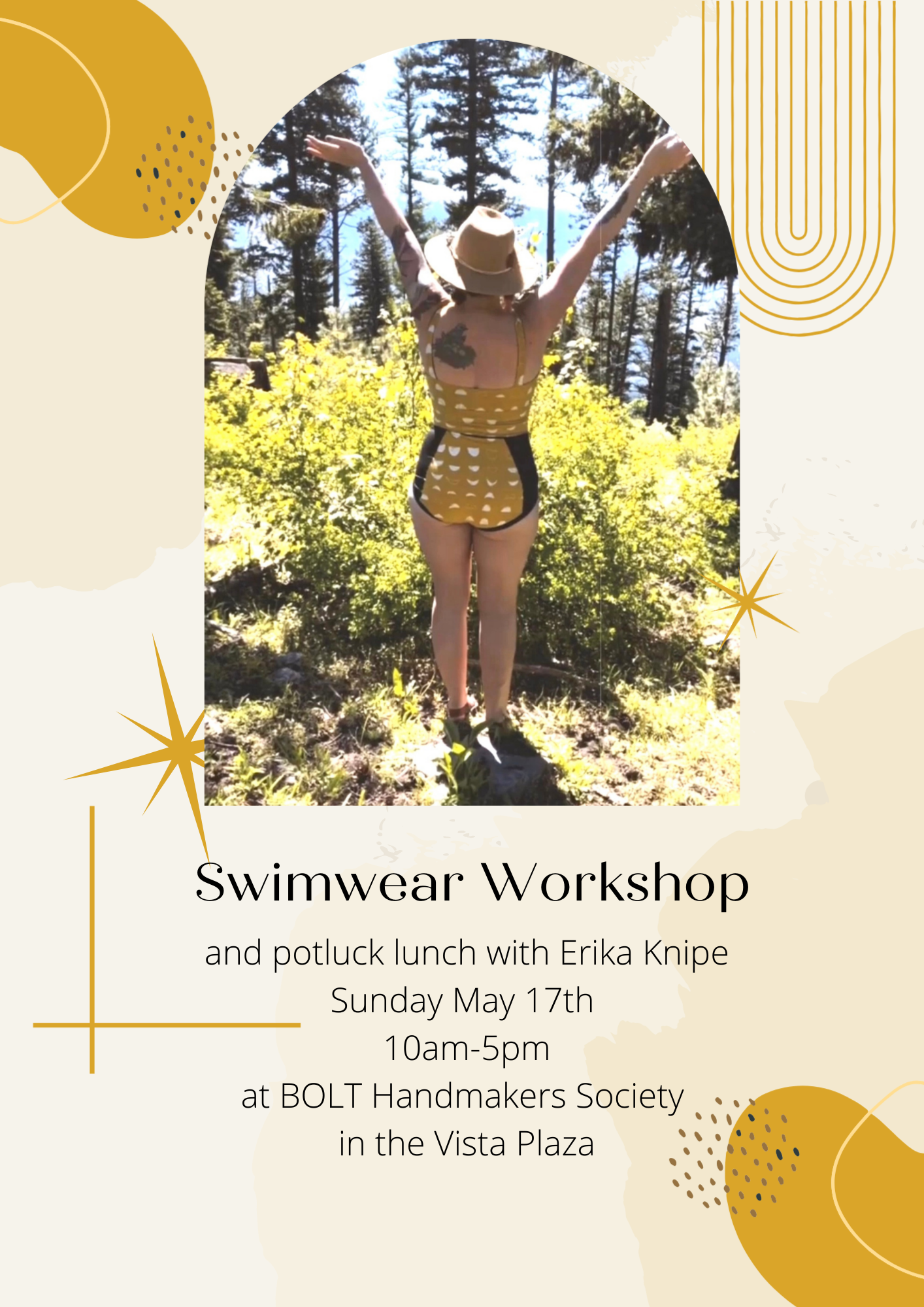 SWIMWEAR WORKSHOP! SUN May 17th 10am-5pm $120