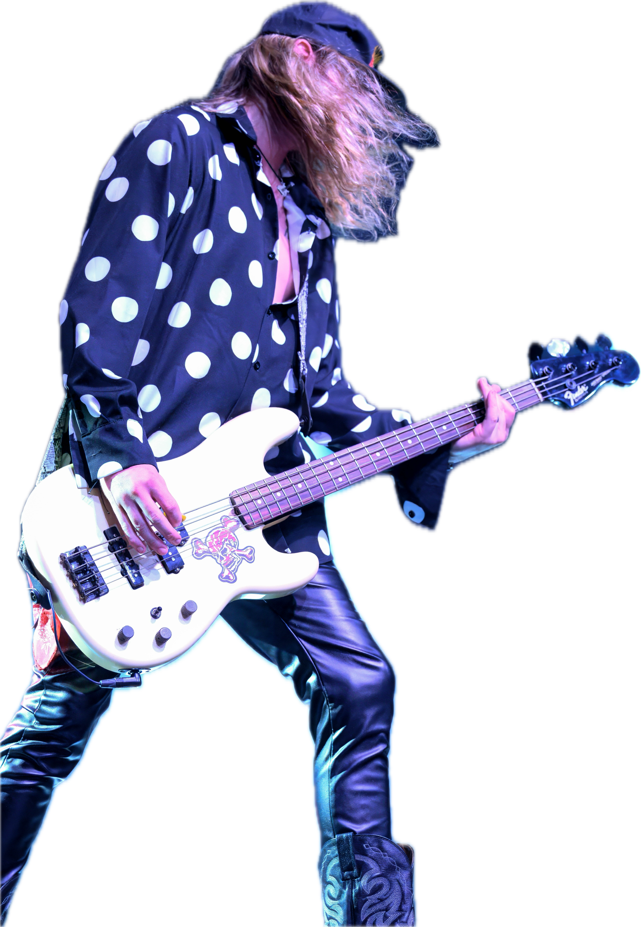 Shotguns Duff McKagan playing his signature bass guitar