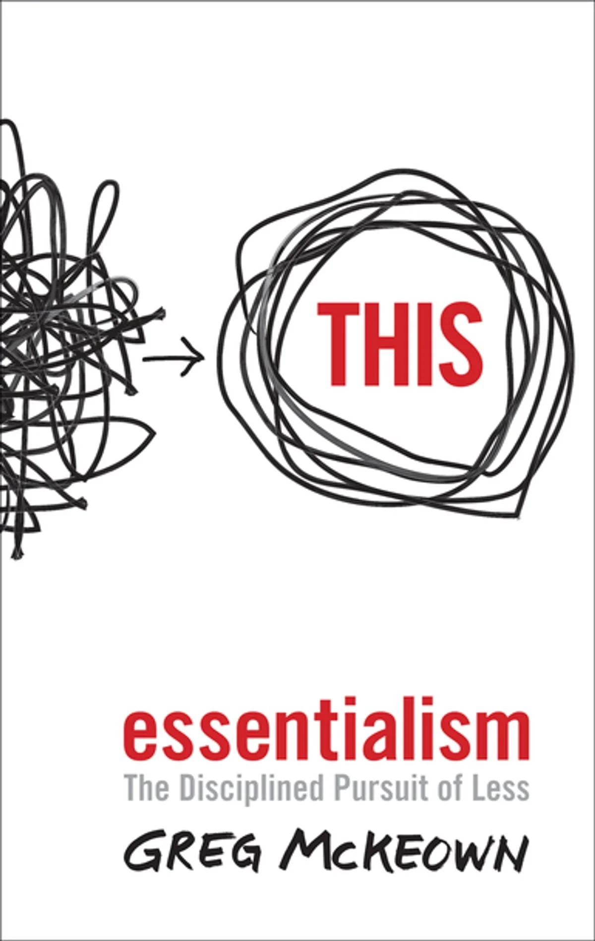 The cover of Essentialism - The Disciplined Pursuit of Less written by Greg McKeown.