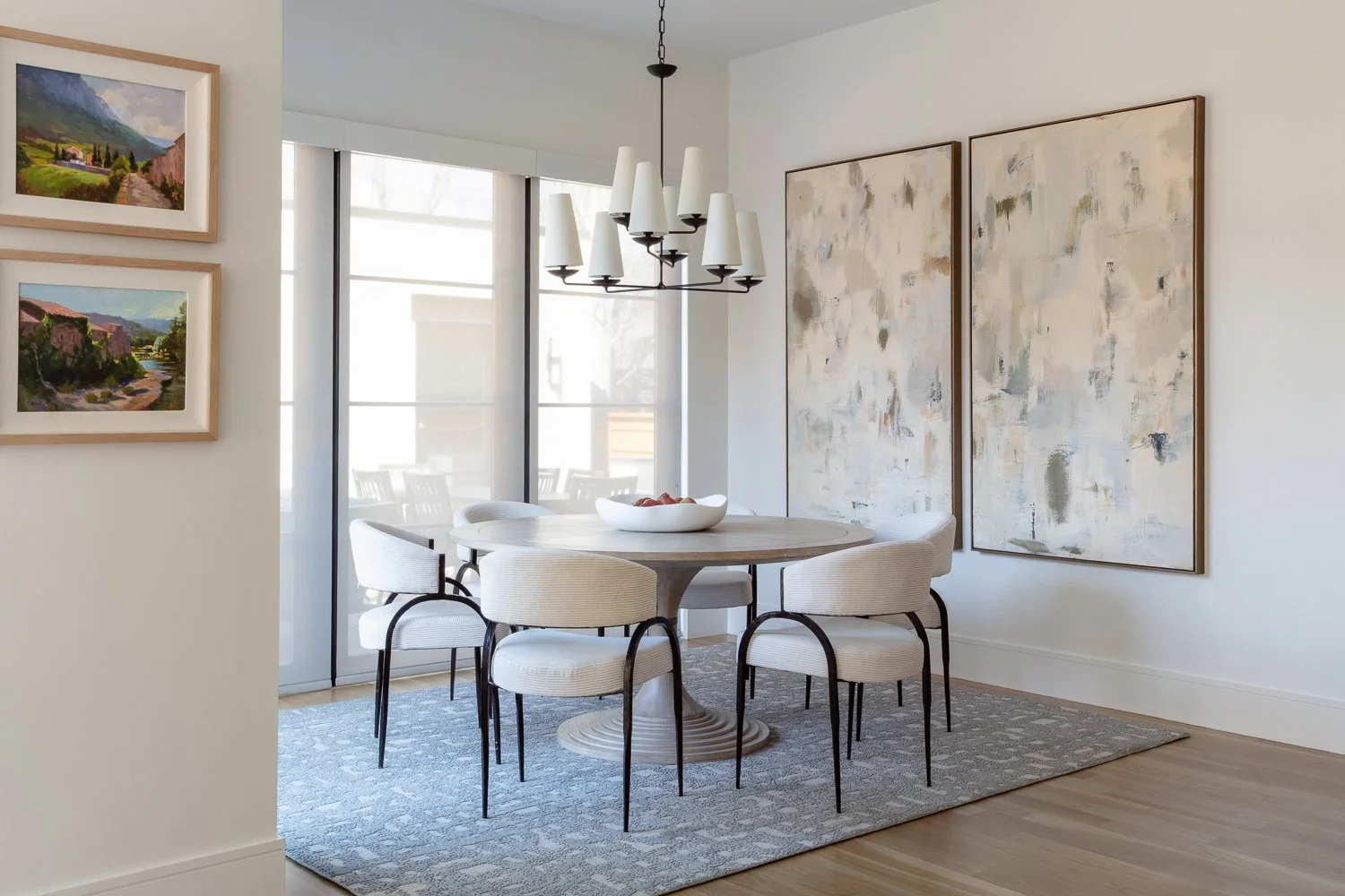 Studio Thomas Denver luxury interior architecture no 013 dining room custom artwork rugs lighting