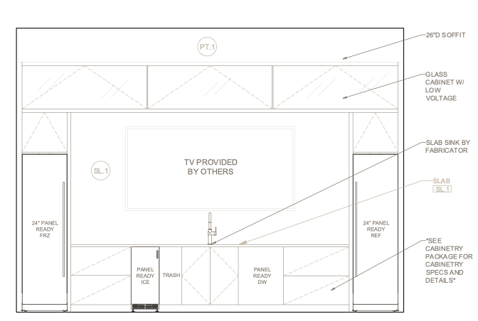Studio Thomas coming soon no. 036 bar area elevations