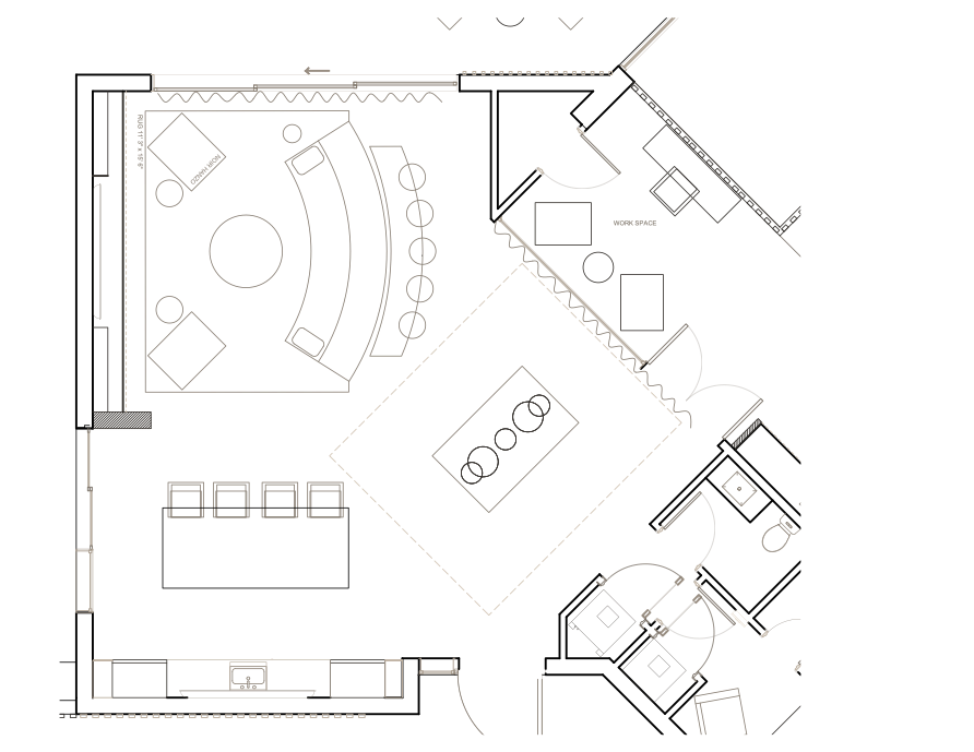 Studio Thomas coming soon no. 036 main house great room kitchen dining room elevation