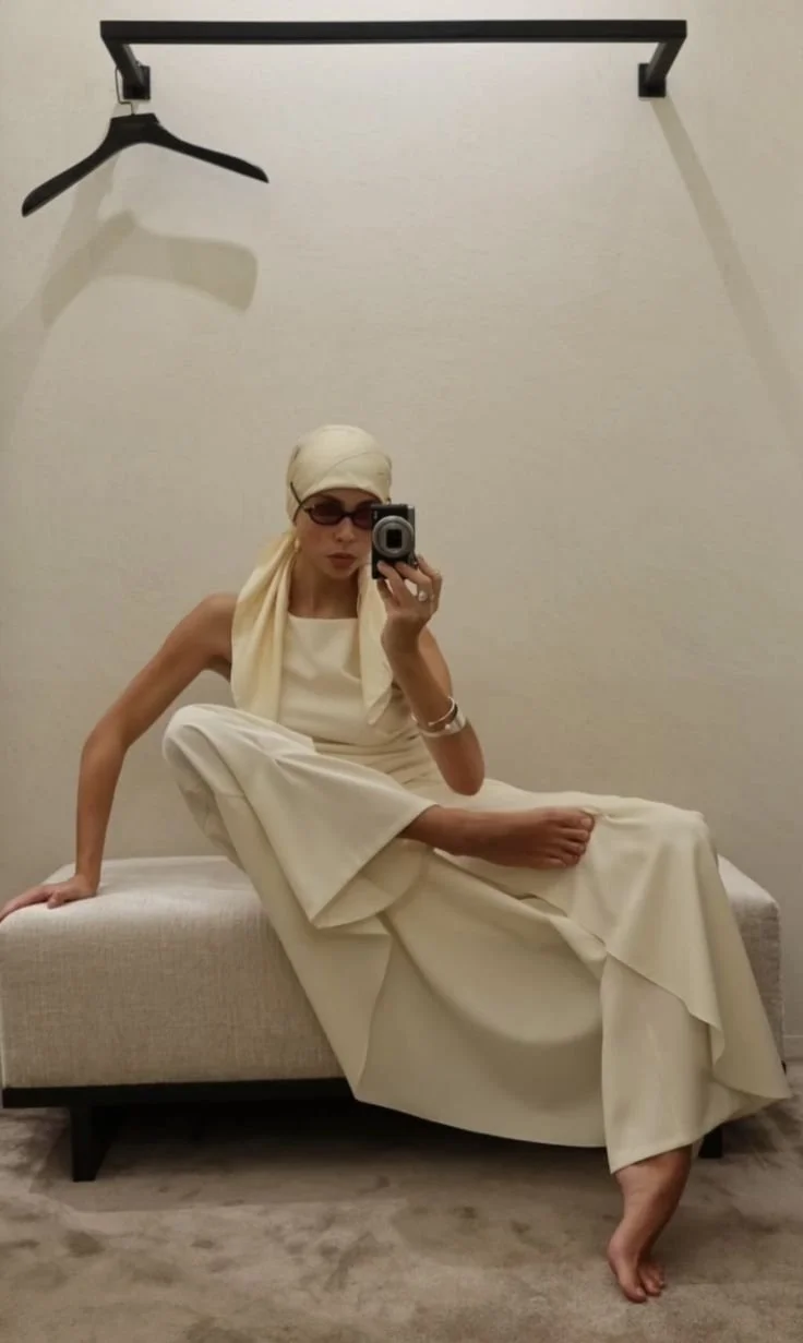 Embark barcelona the art of slowing down woman in white dressing room