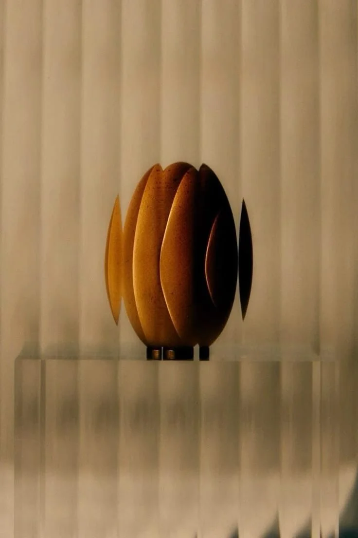 Embark design you can feel how we use the 5 senses to create meaningful spaces lamp behind rippled glass