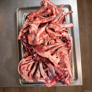 Raw pork rib bones