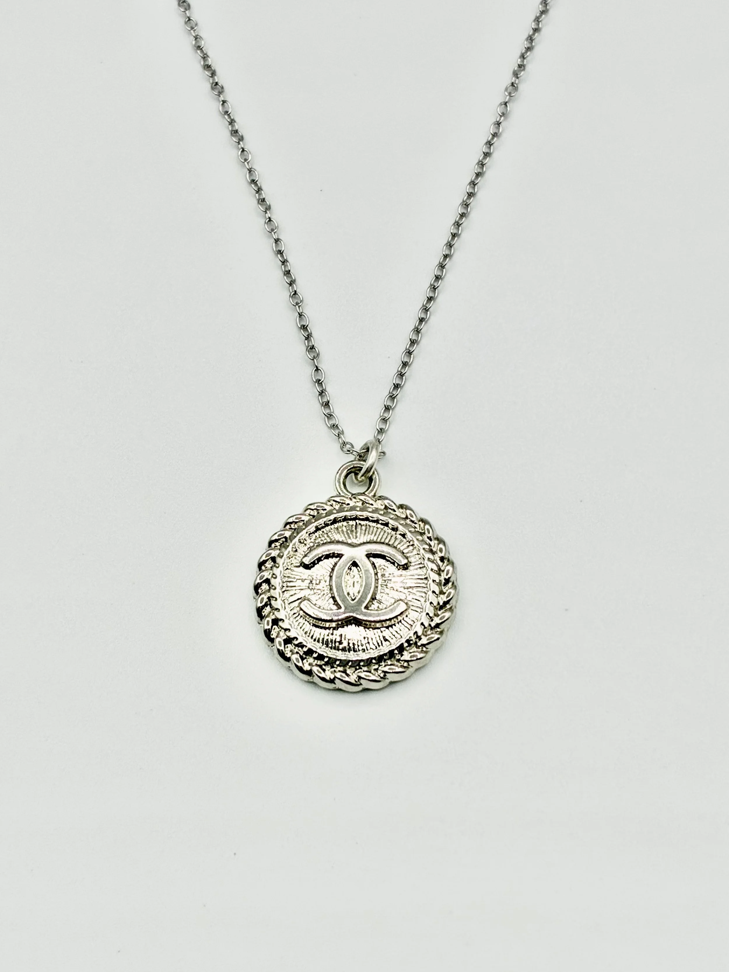 Vintage Chanel Silver Coin Necklace