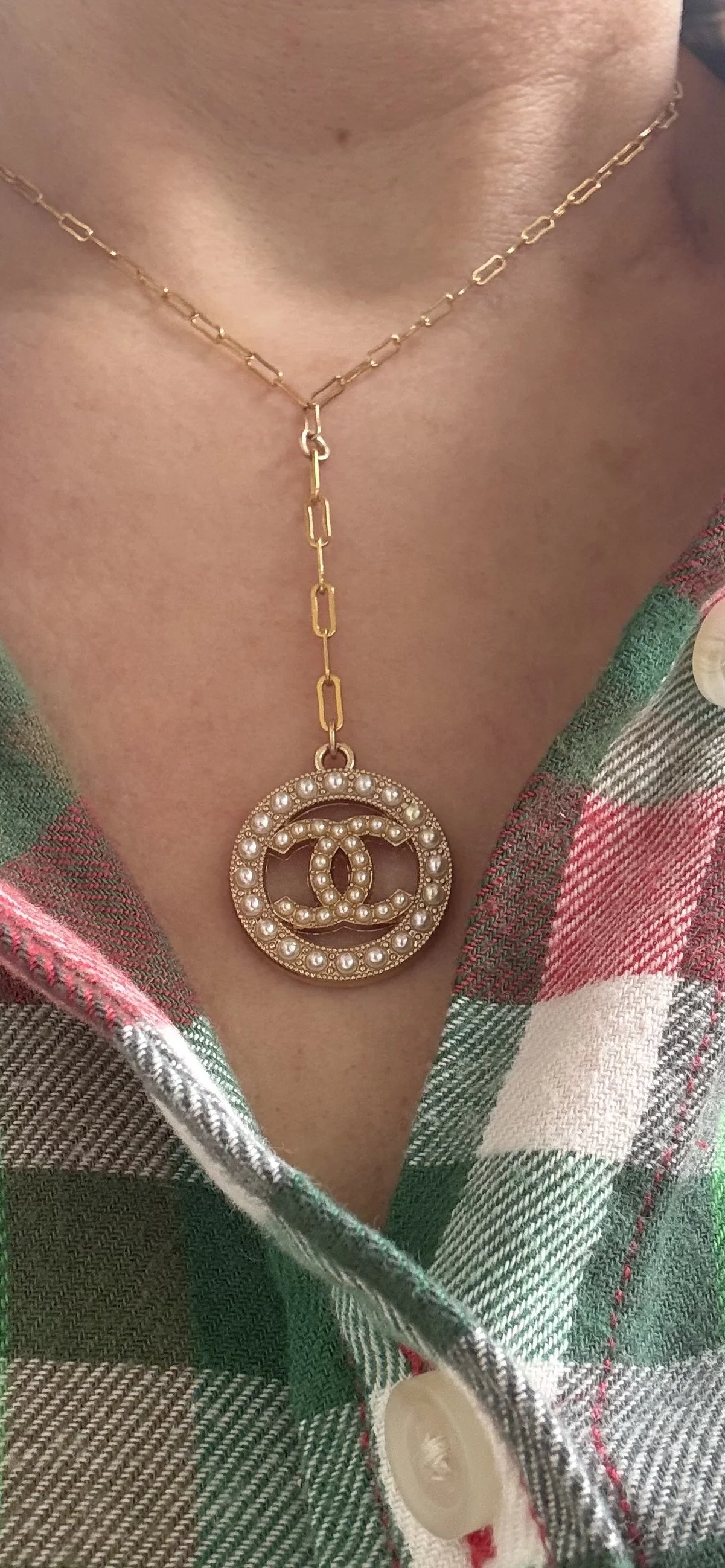 Vintage Chanel Drop Pearl Necklace