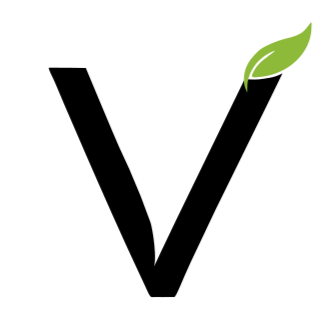 A black silhouette of a girl holding a butterfly net with a green leaf on top.