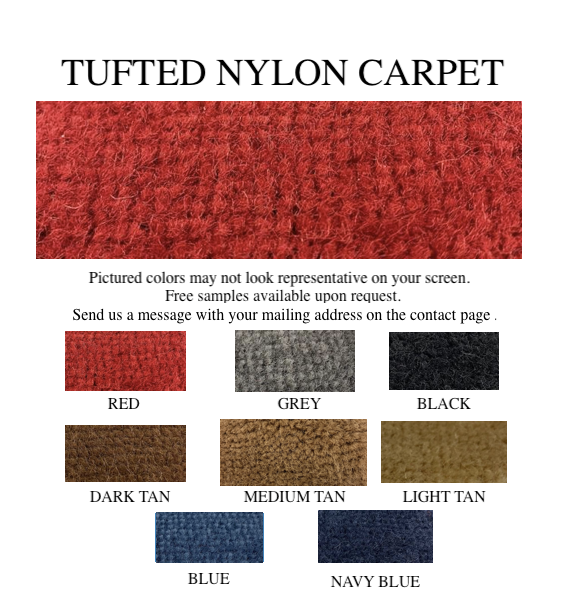 TR6 Trunk Carpet, Tufted Nylon — The Roadster Factory