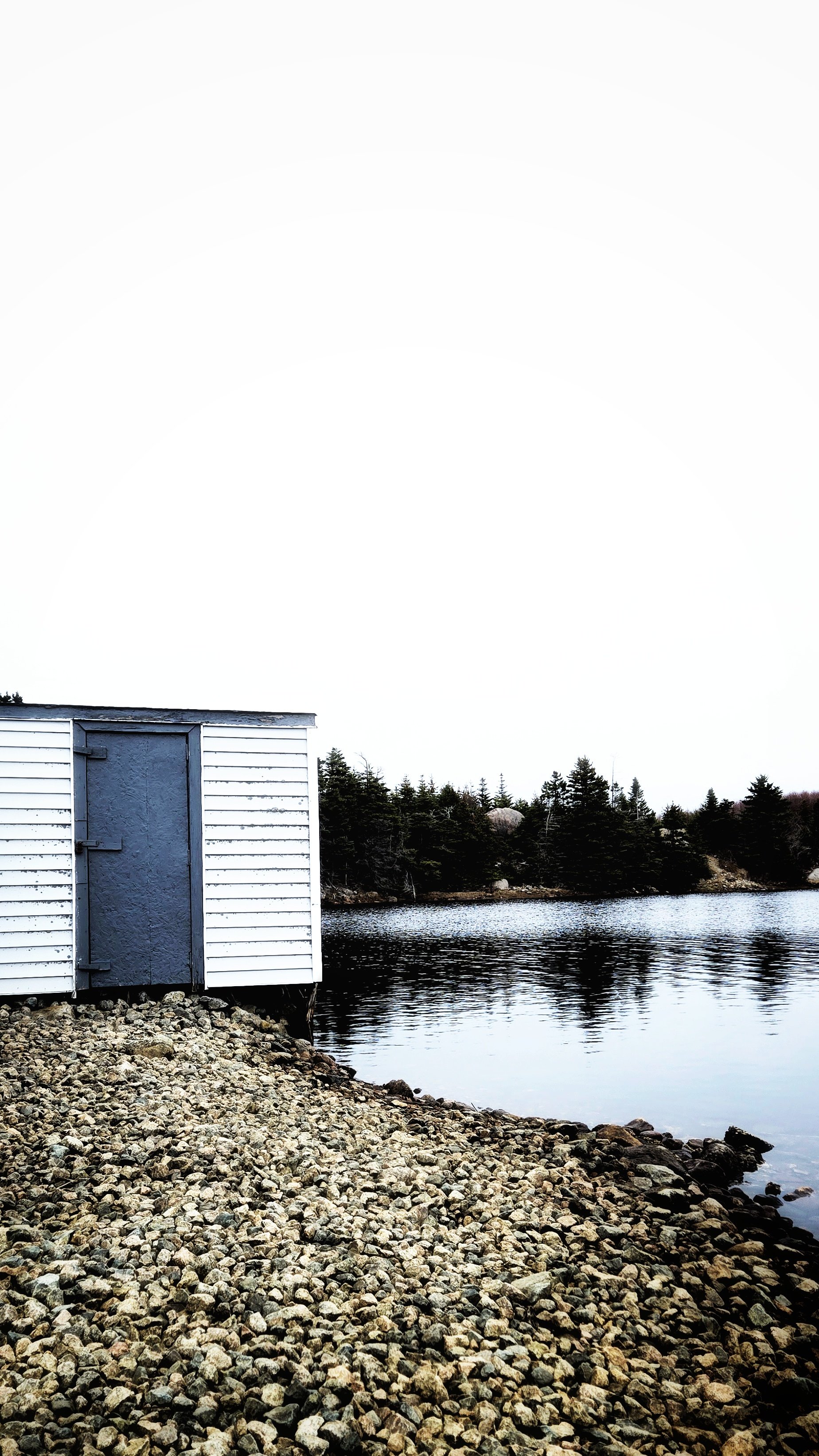 Fishing stage with blue door in CBS.