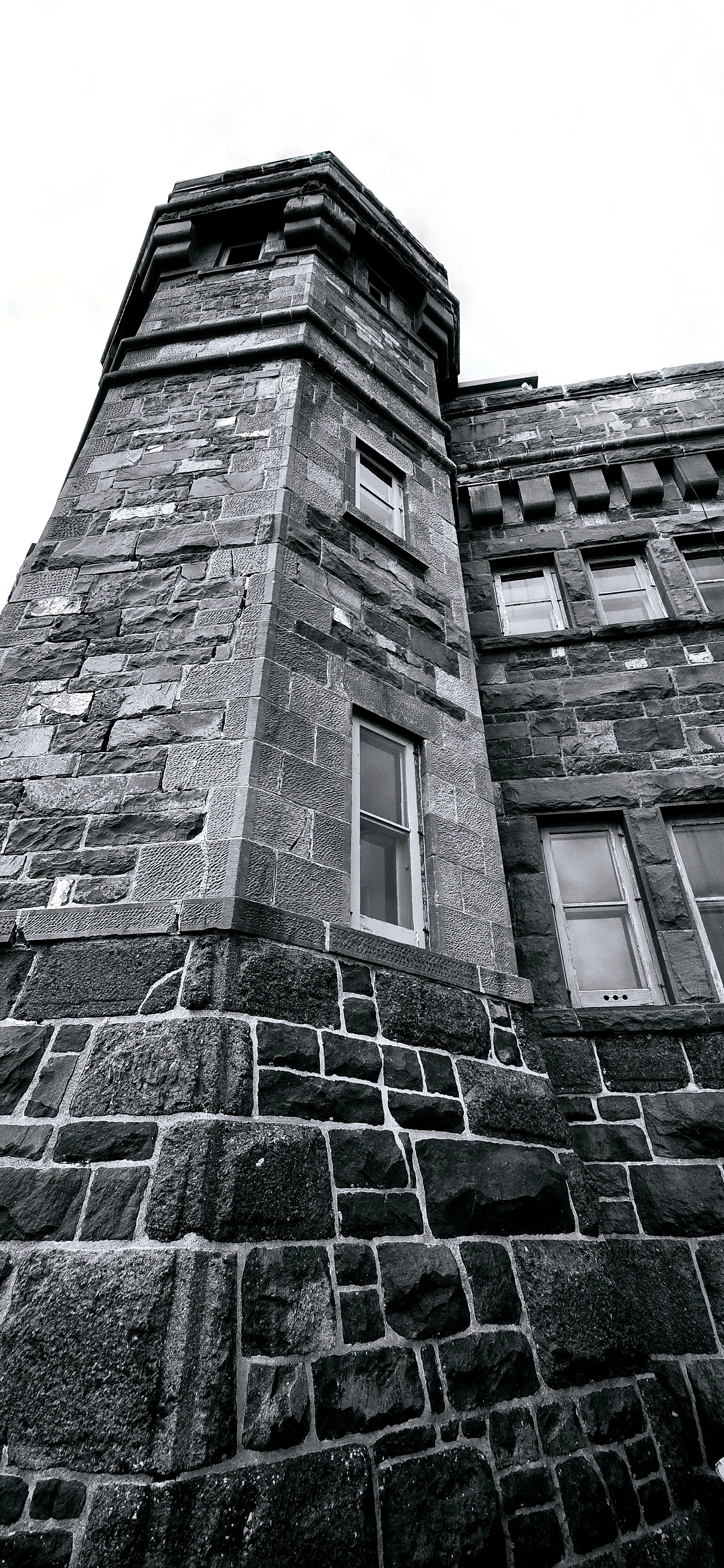 Black and white photo of Signal Hill.