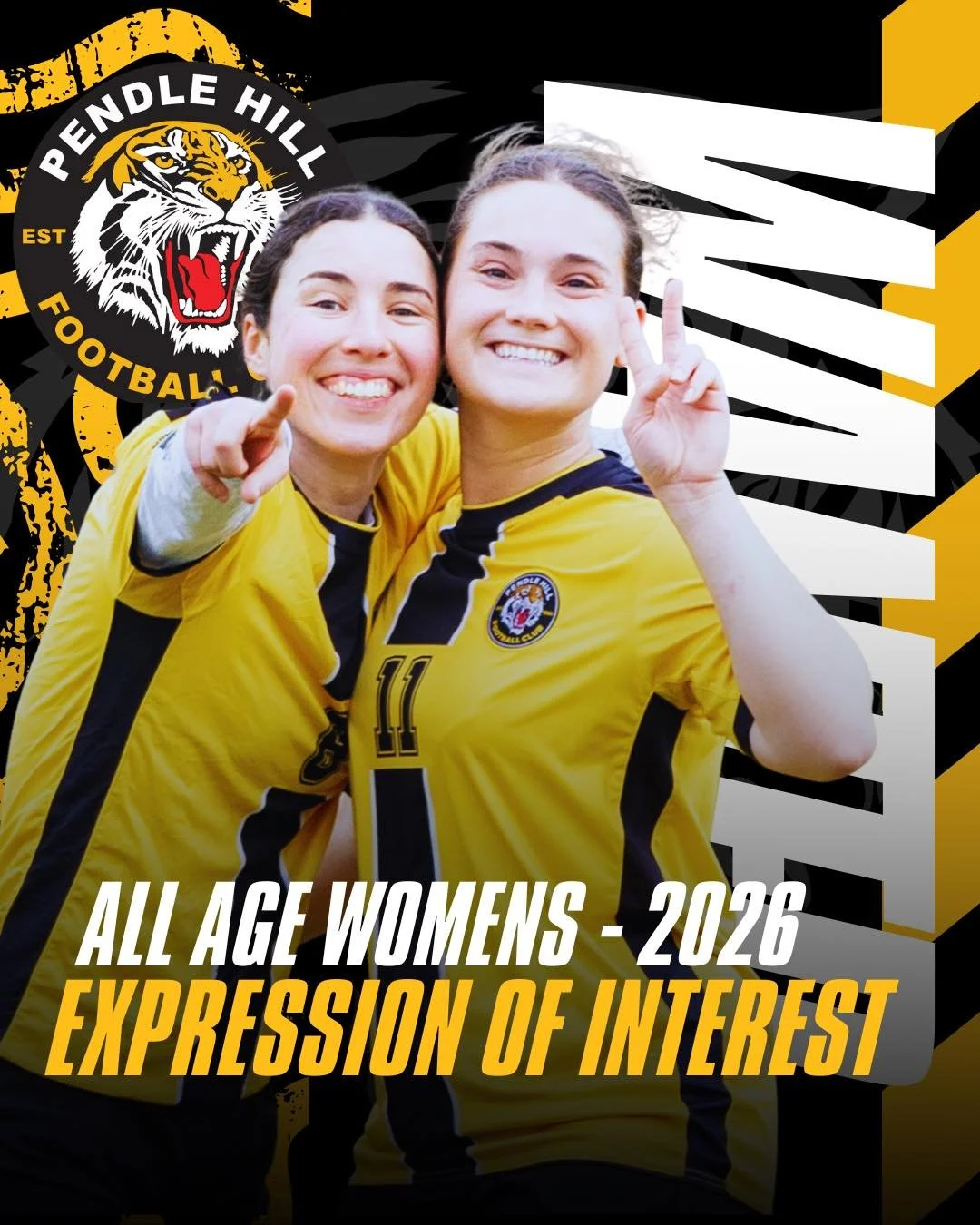 Pendle Hill FC &ndash; 2026 Season

We&rsquo;re on the lookout for All Age Women players and full teams to join our club for the upcoming season.

Whether you&rsquo;re a seasoned competitor or just keen to keep the boots on with mates, there&rsquo;s 