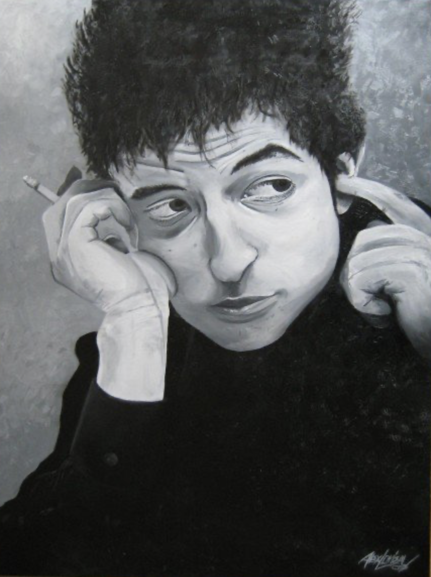Bob Dylan Portait painting by Alex Lorieau