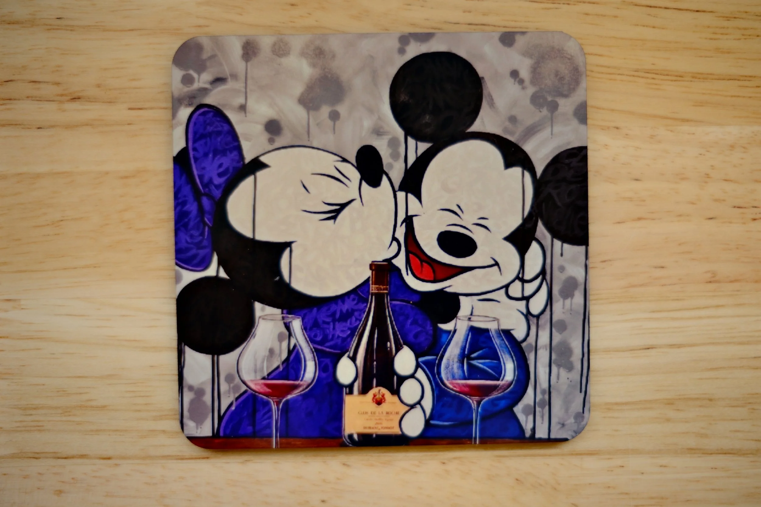 Drink Coaster - "Crazy About Burgundy"