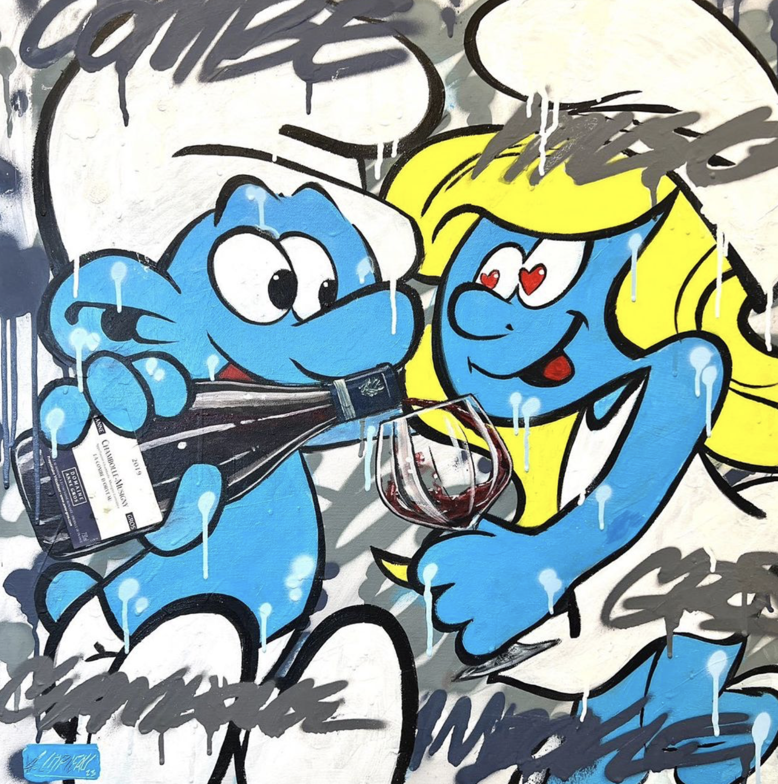 "Schtrouve ca Delicieux" Original Painting 24x24"