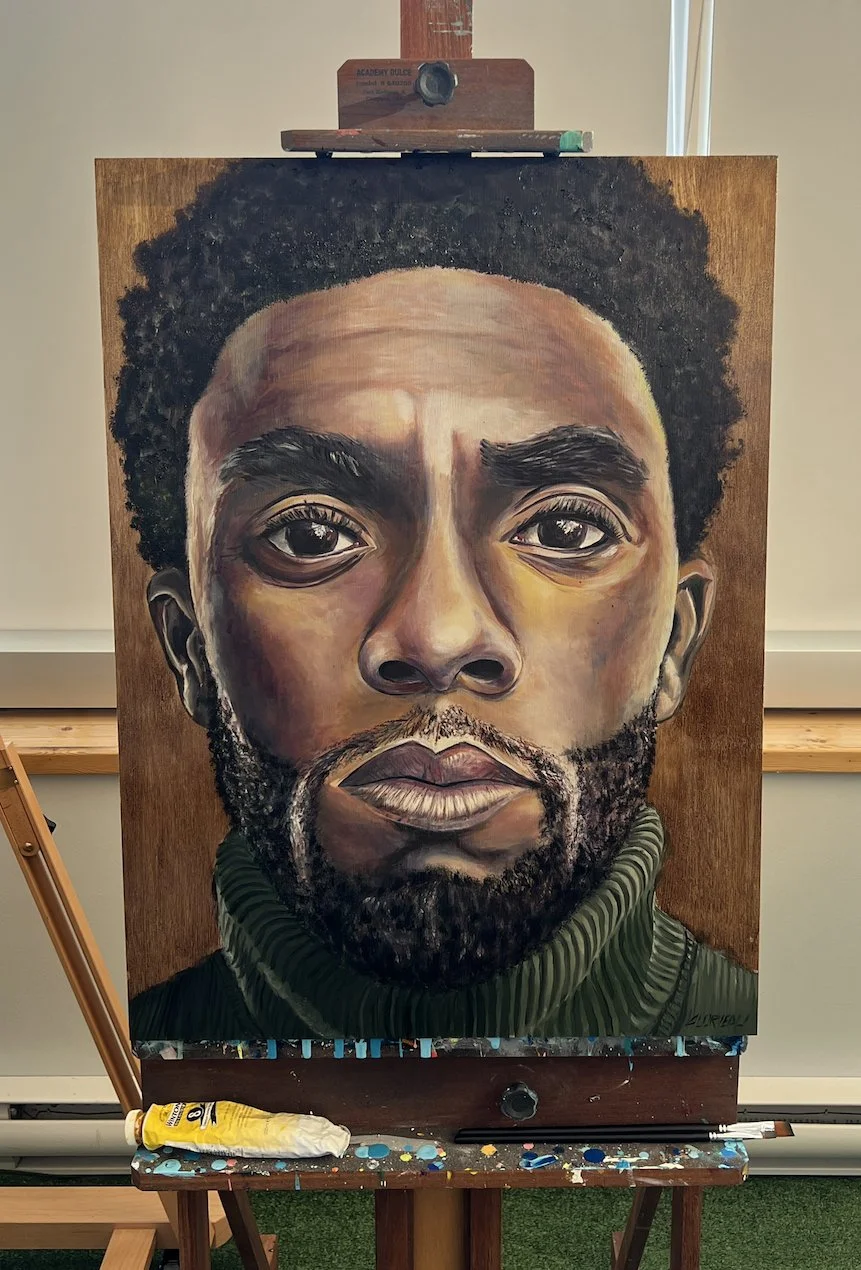 Chad Bosewick Portrait oil on wood panel - Original Artwork 20x30"