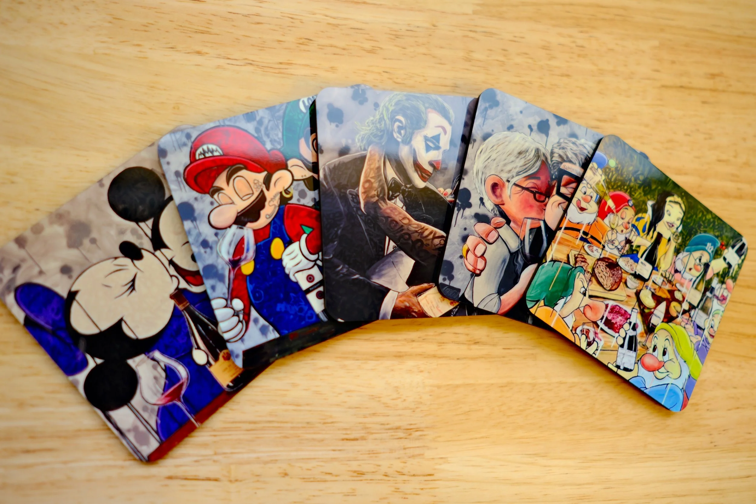 5 Drink Coaster set from Wine Series