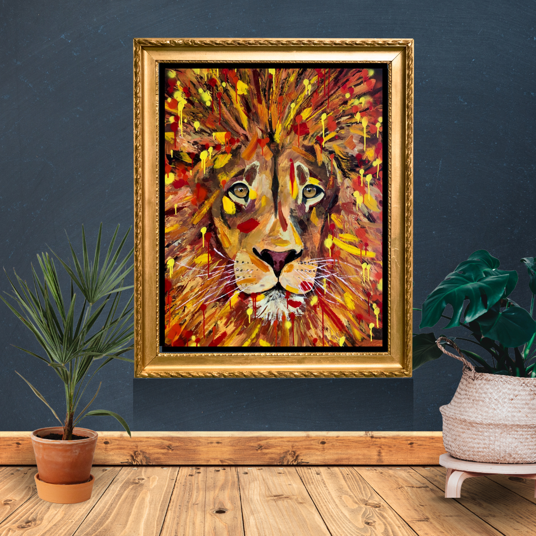 "Lion's Head" Original Artwork 30x40"