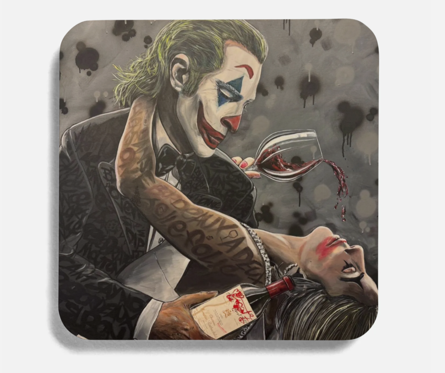 Drink Coaster - "Bordeaux A Deux"