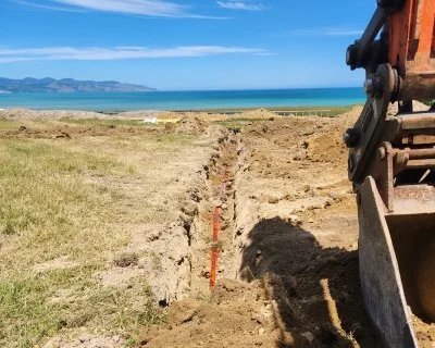 electrical mains installation on Auckland residential earthworks site run by Oxen limited