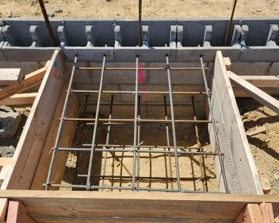 Formwork for a concrete pad within a concrete house foundation slab built by Oxen in Auckland