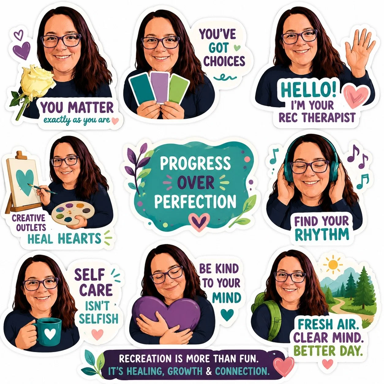 Which recreational therapy sticker resonates with you the most?