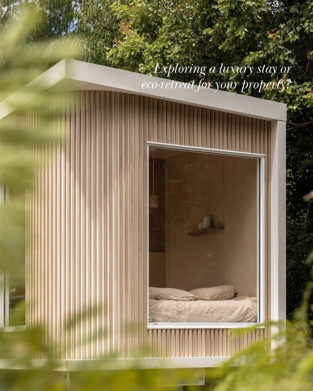 Have you been thinking about guest accommodation for your property? 

We design our tiny homes to be aesthetically pleasing and functional for guests. Features like Tasmanian Oak flooring, wide bi-fold or stacker doors to immerse in nature, louvre wi