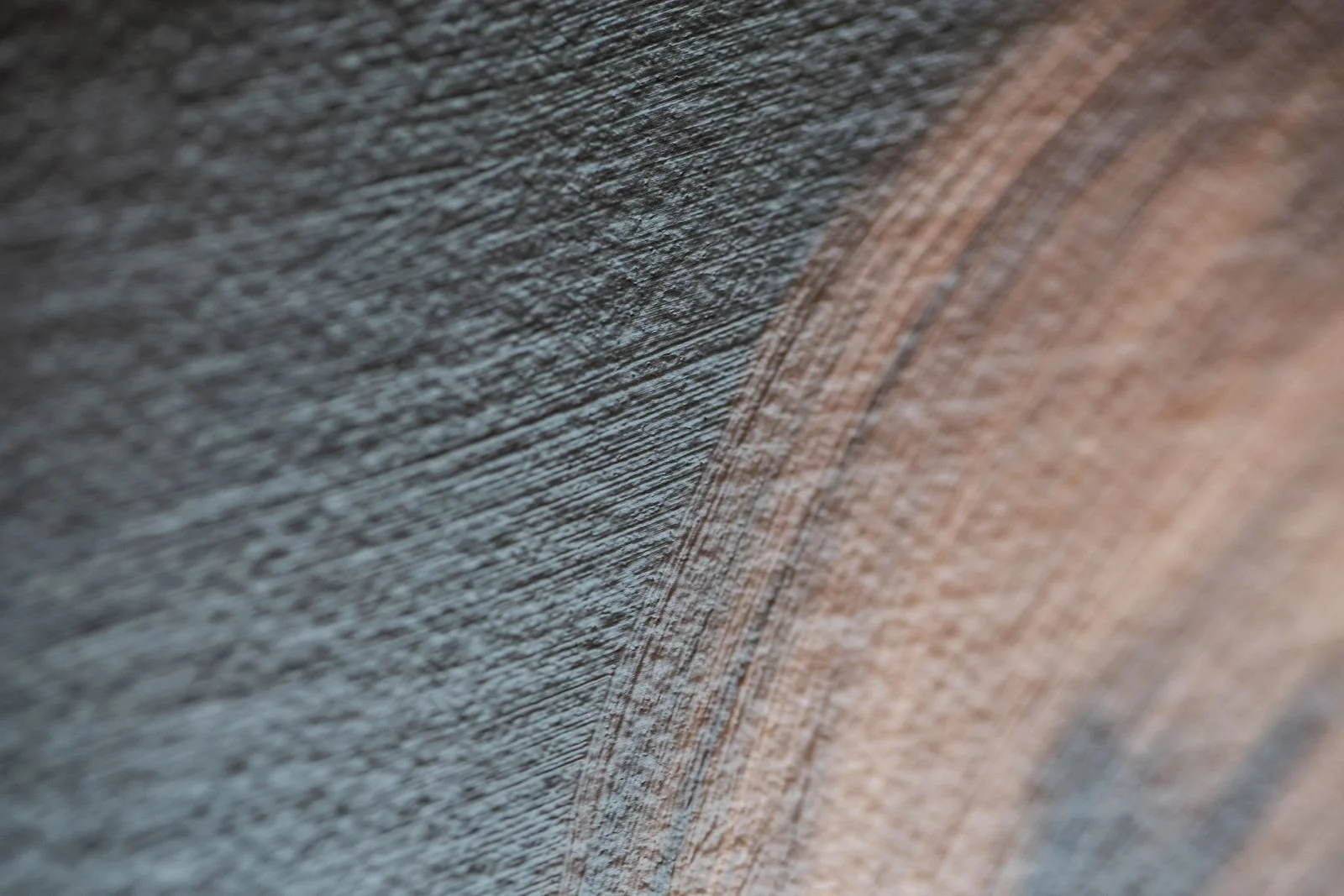 detail of brush strokes on hand painted canvas