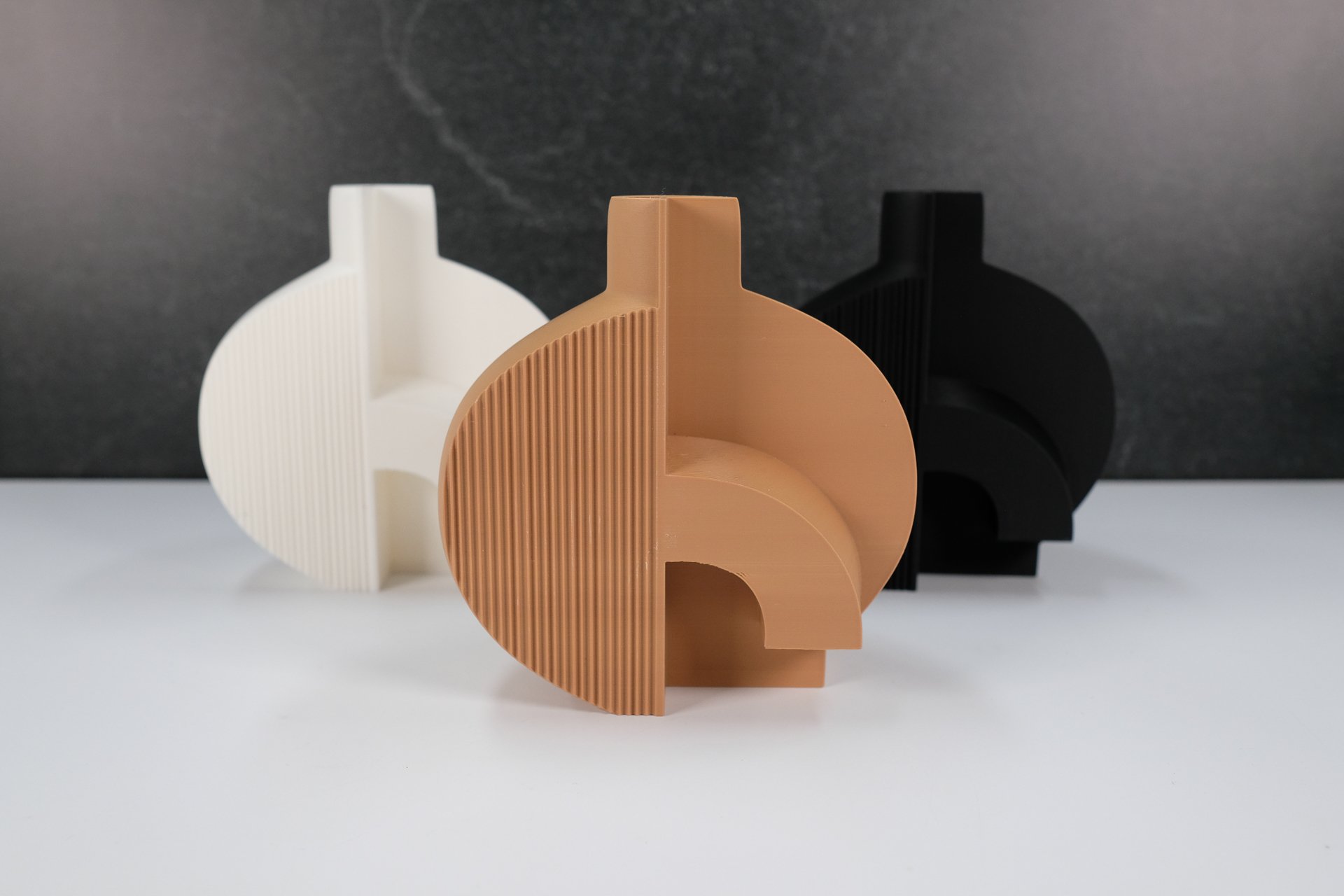 Boulean Ribbed Vase