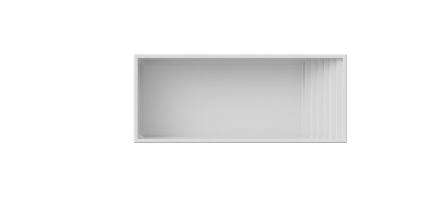 IOTA fiberglass pool shape, top view