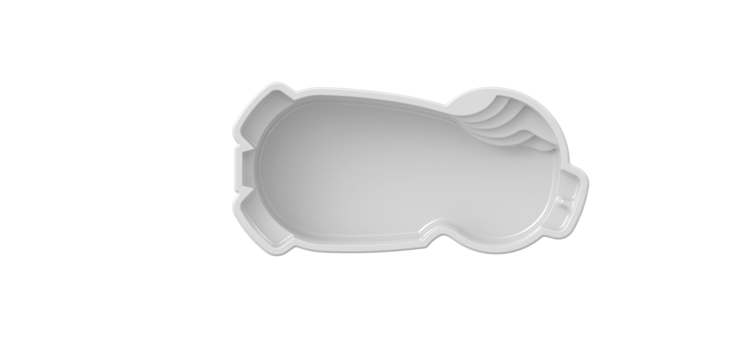 KAPPA fiberglass pool shape, top view