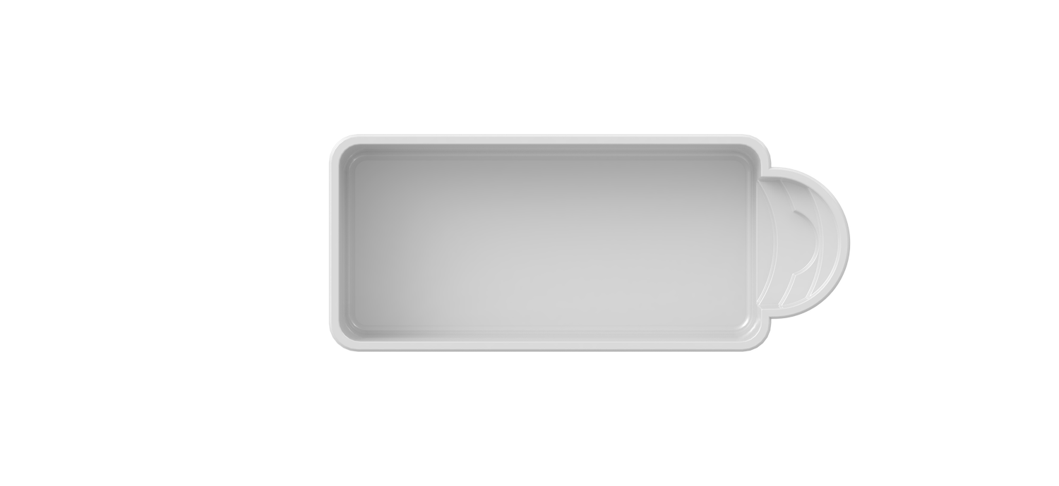 GAMMA fiberglass pool shape, top view