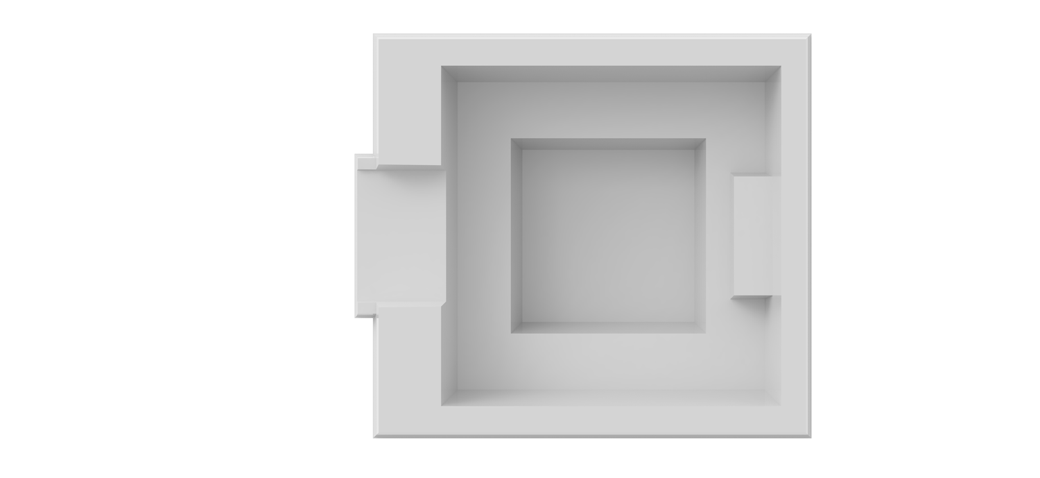 SQUARE SPA fiberglass pool shape, top view