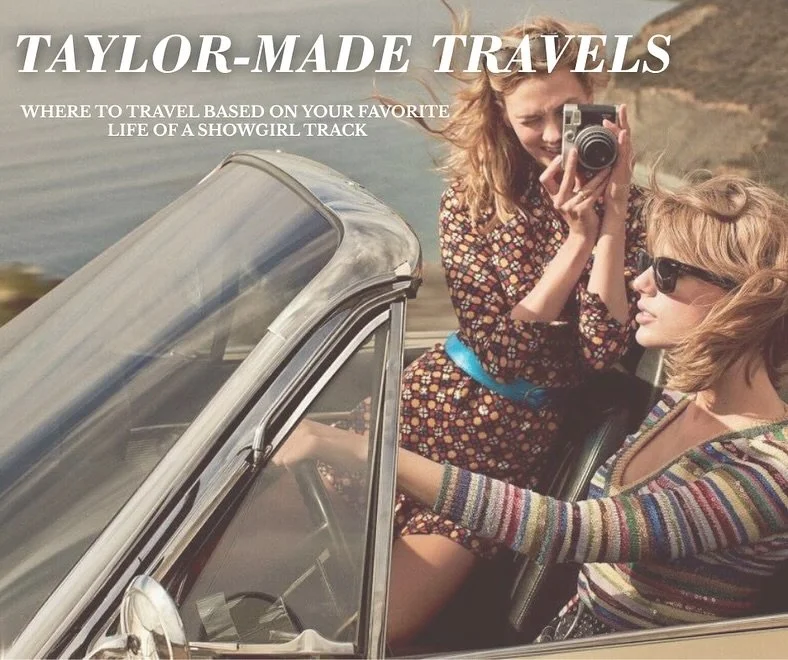 TAYLOR MADE TRAVEL: Where to travel based on your favorite Taylor Swift album. 🎶

With the Life of a Showgirl track list as your travel guide, let Taylor&rsquo;s latest album be your compass. Where&rsquo;s your next getaway written in the lyrics? 🗺