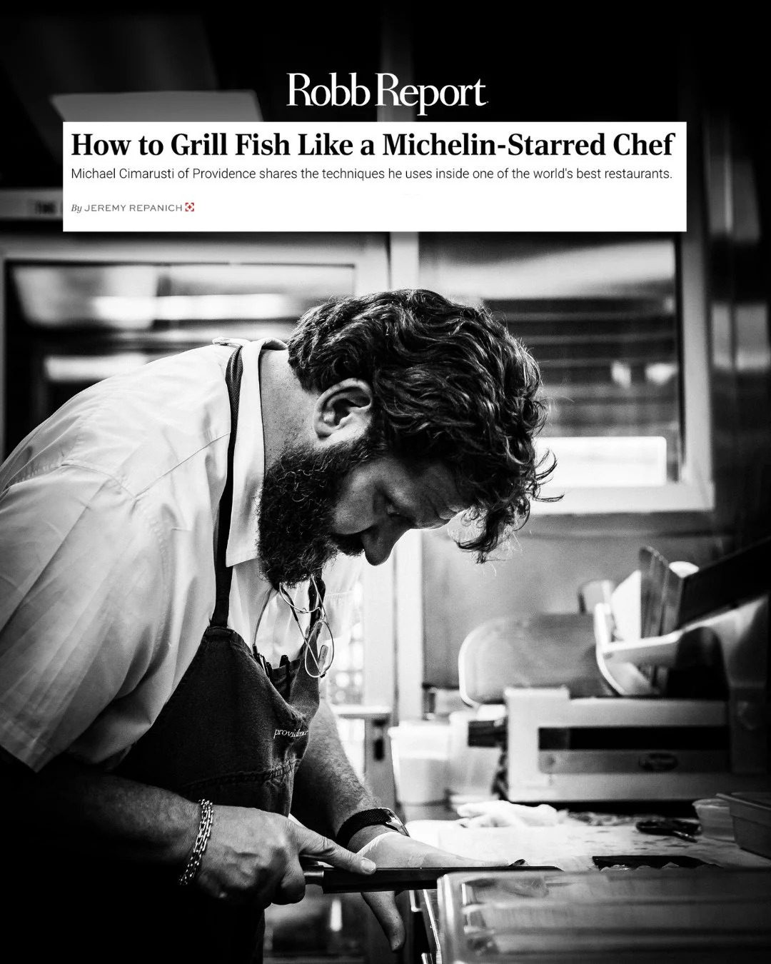 The most memorable culinary stories don't just showcase what's on the plate. They reveal the expertise behind it.⁠
⁠
In this feature for @robbreport, @jrepanich spotlights Chef @cimarusti's thoughtful approach to grilling fish, offering readers a loo
