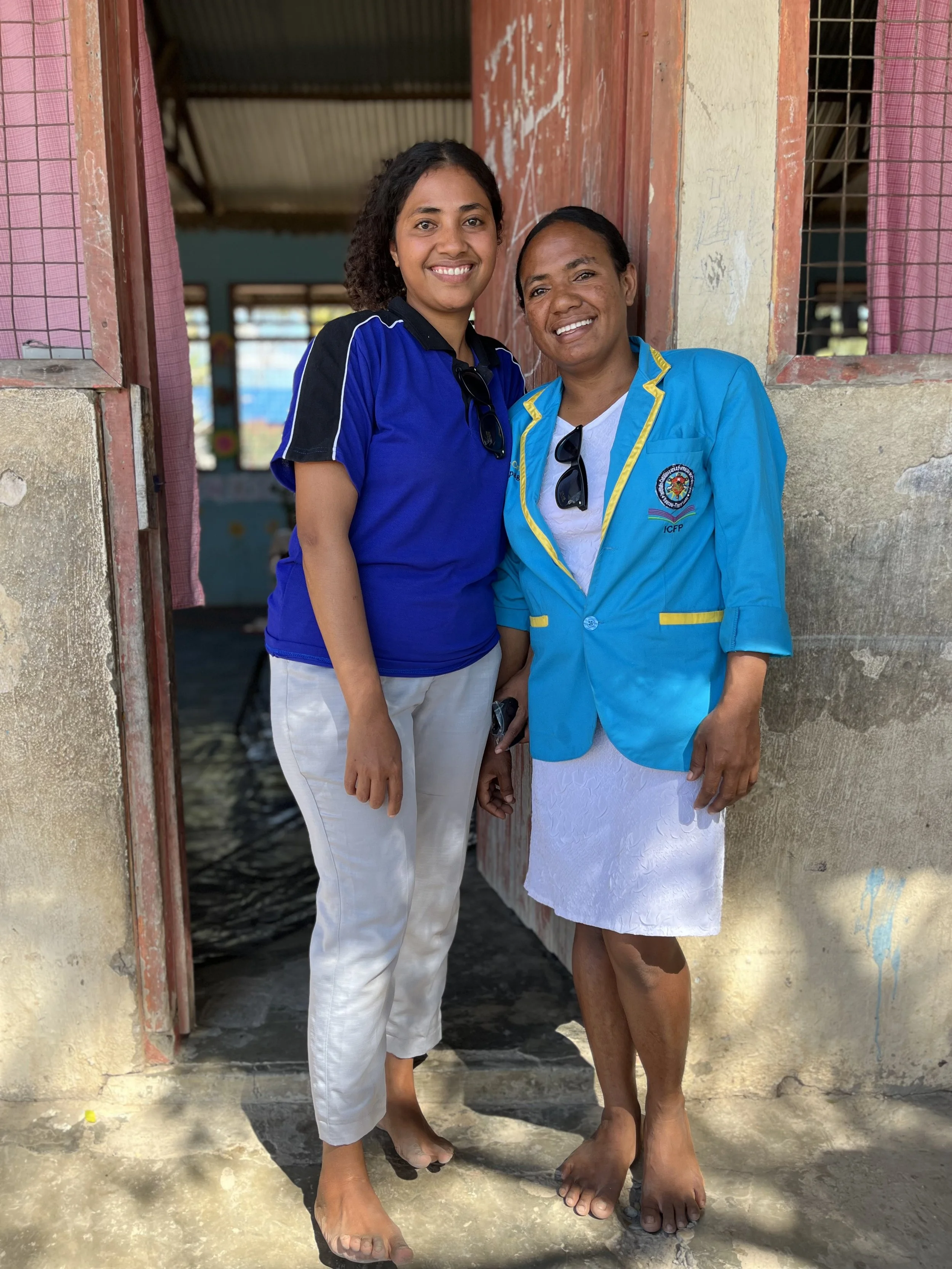 Founder (Sara Ximenes) and her Colleague, Aqualina at Uai-Aca Pre-School- both former graduates of ICFP