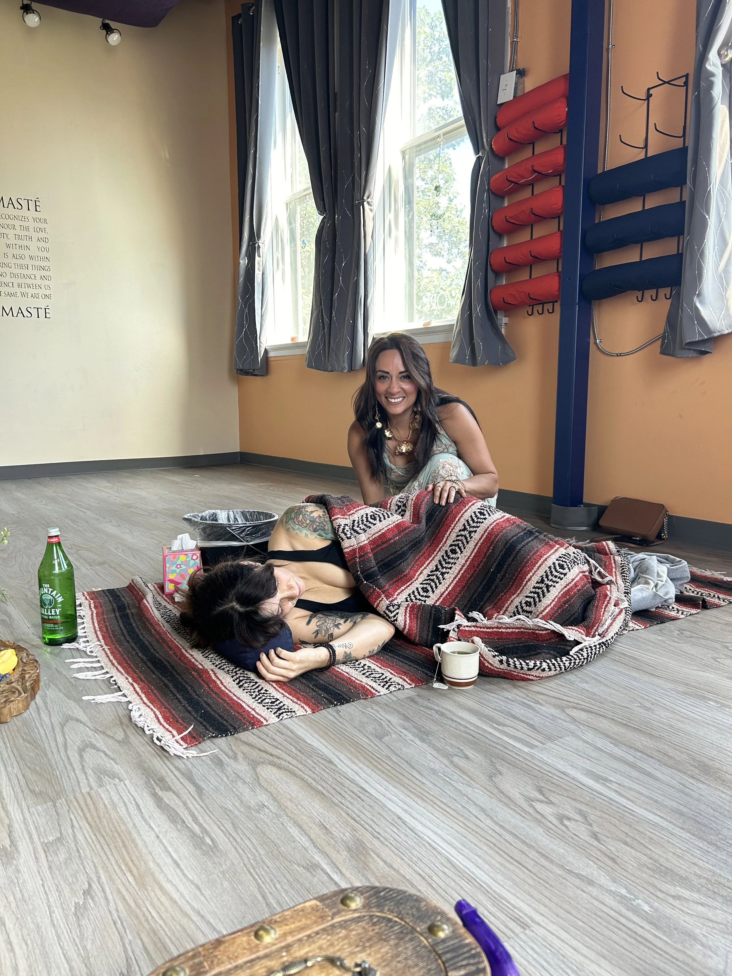 Kambo Practitioner holding space for participant