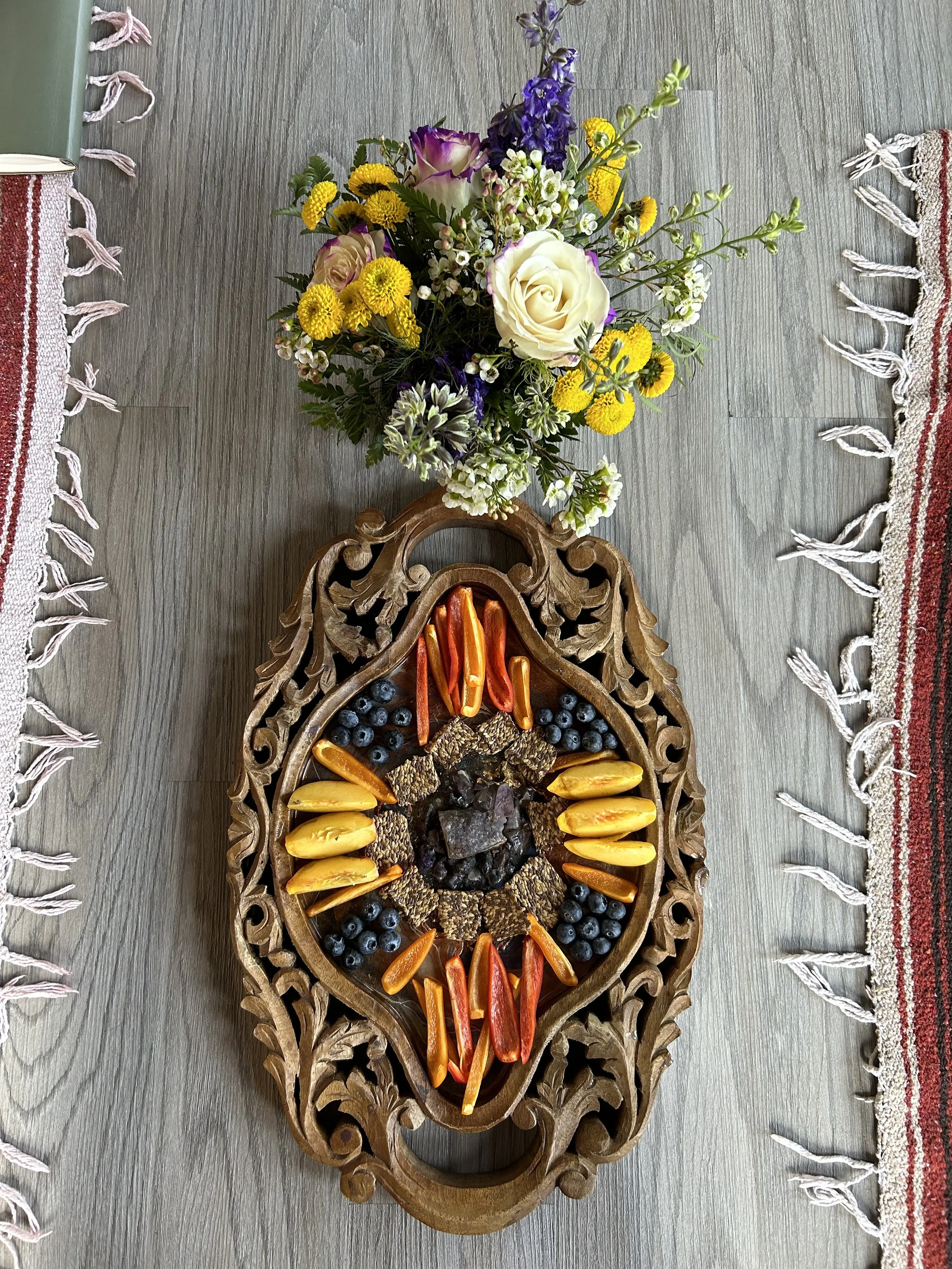 Nourishment tray post Kambo Ceremony at Edenology Holistic Wellness
