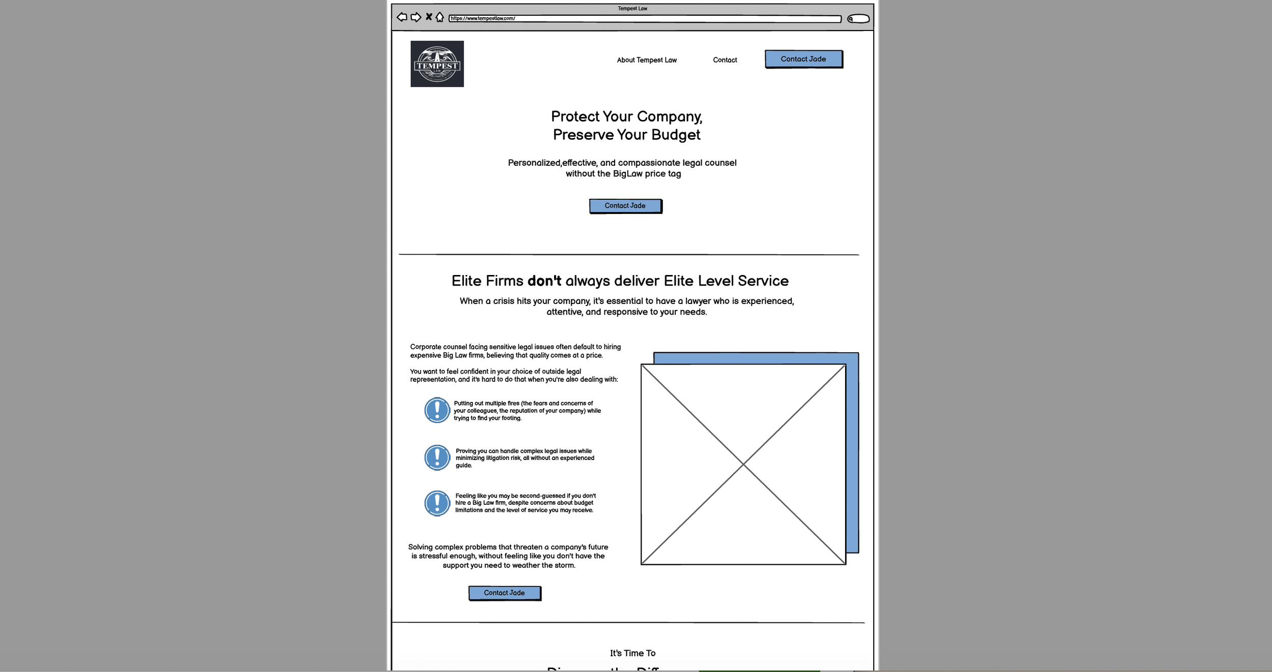 Homepage Wireframe