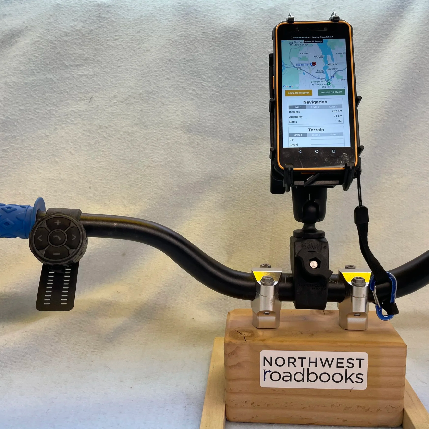 Ulefone Android Phone with Remote and RAM Mounting Hardware