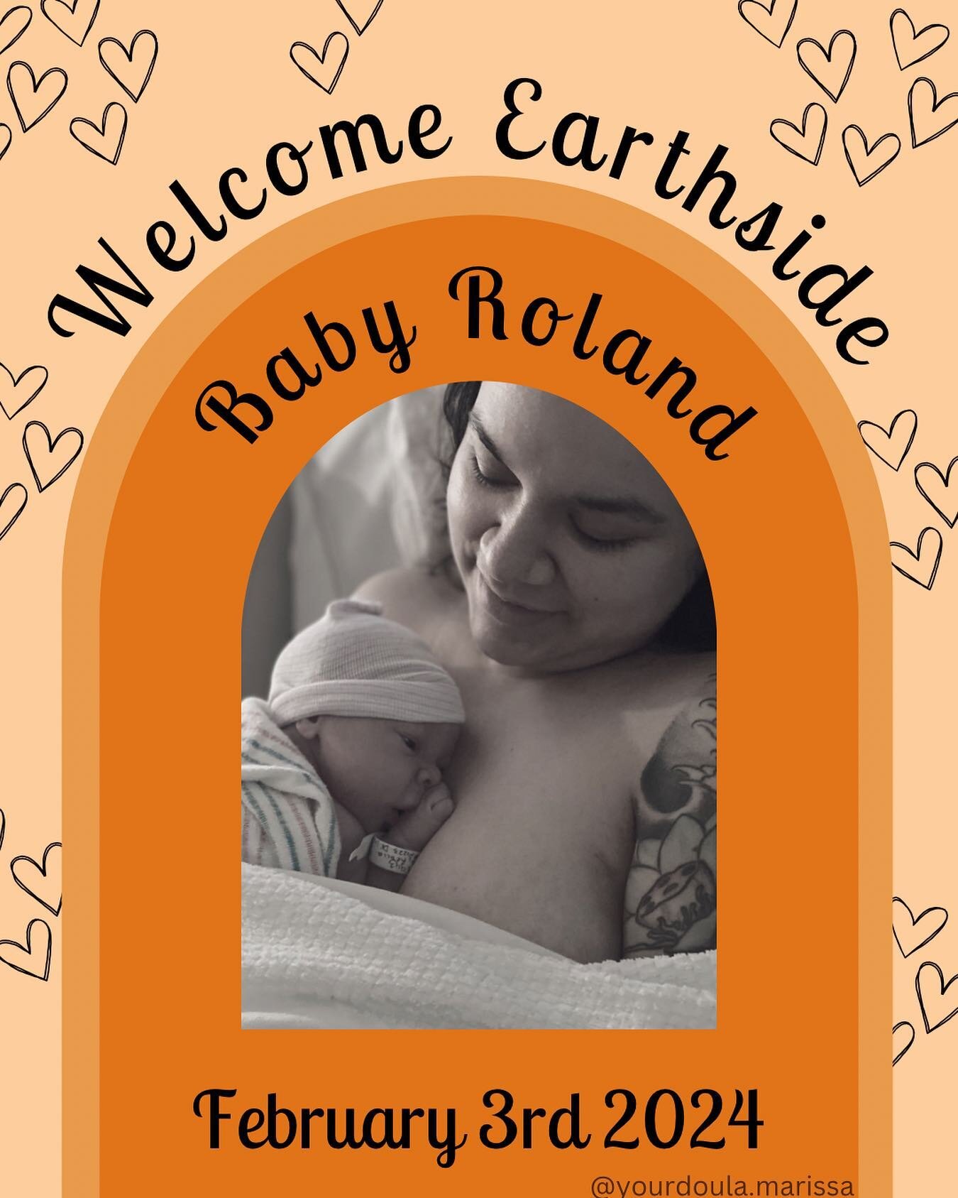 First birth of 2024! I&rsquo;m so grateful and honored to be welcomed into the birth space of this beautiful family. To witness the power of bringing life into this world is something magical ✨ 
Welcome baby Roland, you are so loved 🧡

&mdash;&mdash