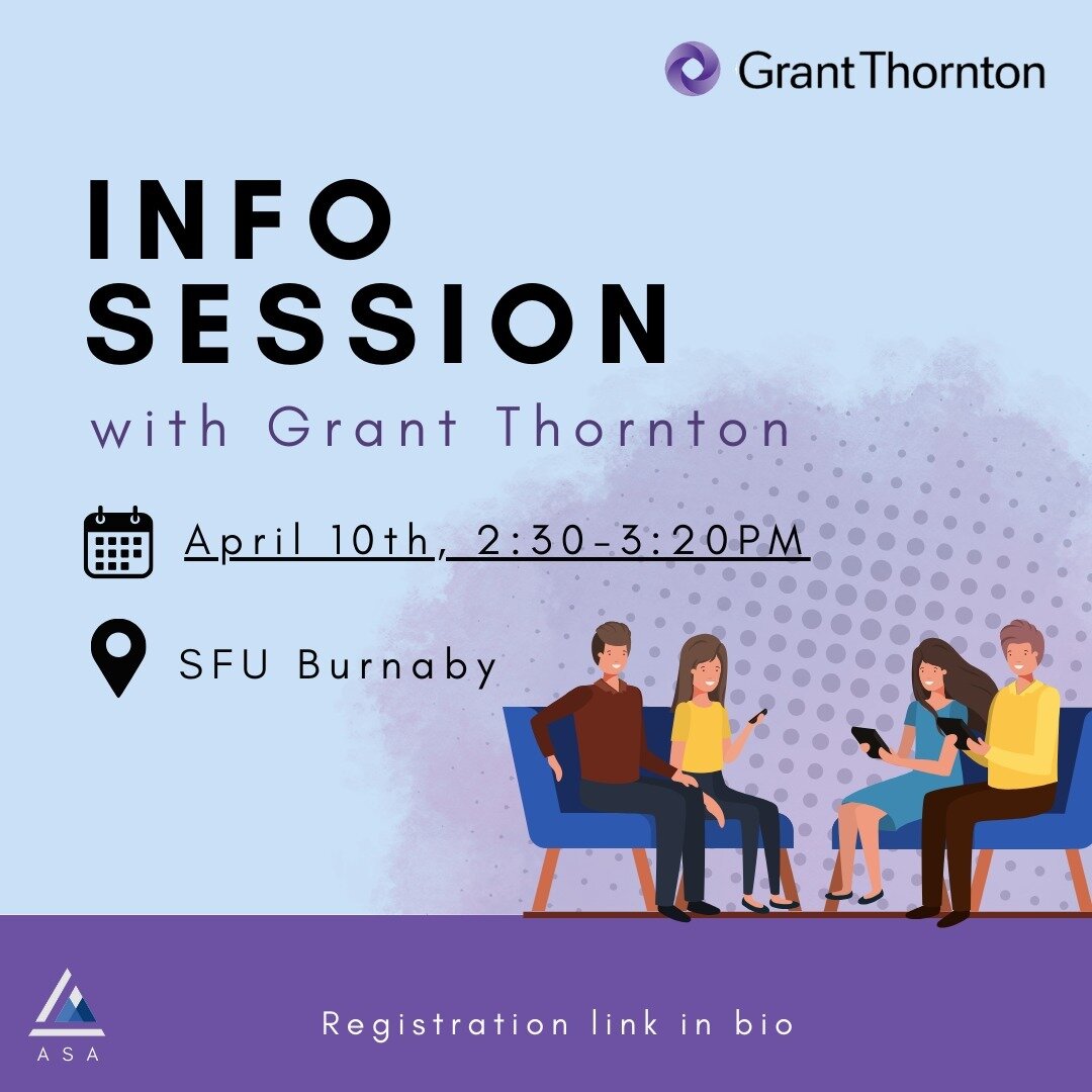 Come discover the world of accounting with our upcoming info session with Grant Thornton! Learn about who they are, what positions they are hiring, and what kind of support they offer. 📚

Grant Thornton is one of the largest accounting networks in t