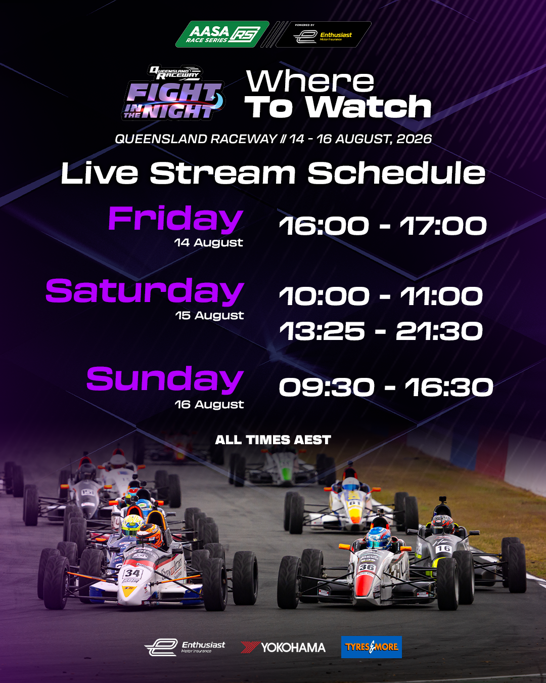 AASA Race Series livestream package announced