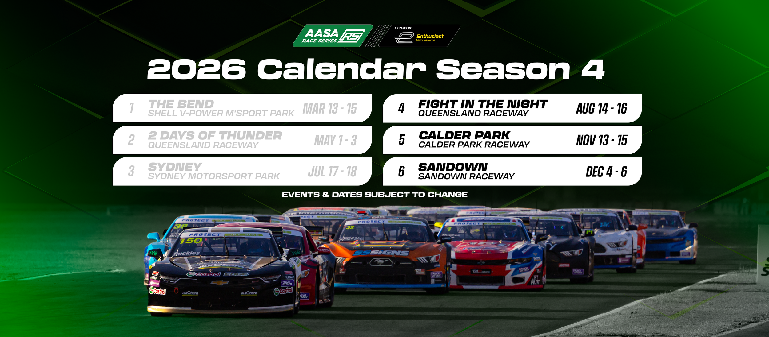 Revised AASA Race Series calendar revealed