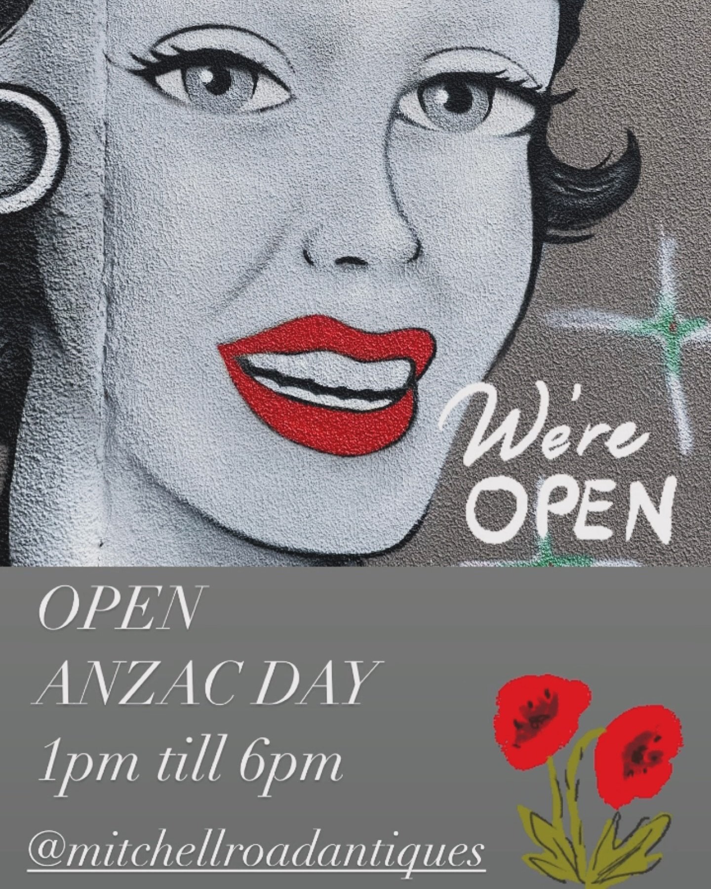 We are OPEN ANZAC DAY
@mitchellroadantiques 
🔐 Hours - 1pm till 6 pm

17 Bourke Road, Alexandria NSW 2015
📱 0418160727

🚗Parking on site 

🐶Dog friendly 

#anzacday #vintage #antiques #retro #mitchellrdantiqueanddesigncentre #weareopen #weareopen