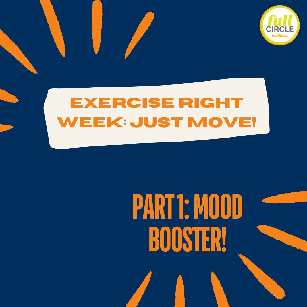 Welcome to Exercise Right Week : Just Move! 
Part 1 - Mood Booster! 😄

#fullcirclewellness #fitness #groupfitness #moodbooster #endorphins #exercisephysiology